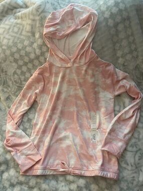 NWT SO - Pink Tie-Dye Hooded Pullover Top